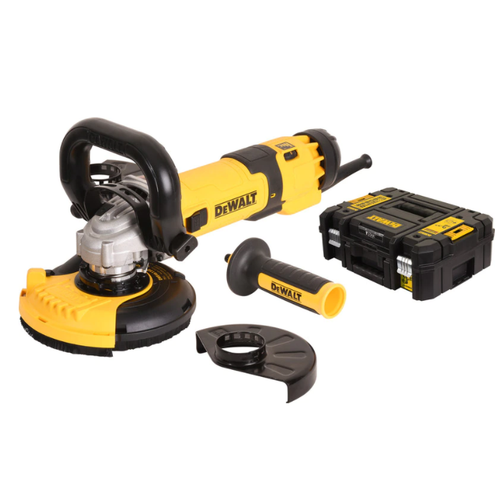 Polizor unghiular Dewalt 1500W, 125mm si set pt curatarea suprafetei betonului DWE4257KT-QS