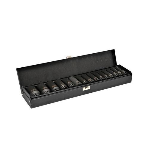 Set chei tubulare adanci de impact Yato YT-1055, 1/2'',15 Buc, Cr-Mo, 10-32mm