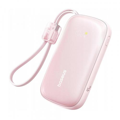 Baterie Externa Baseus EnerFill FC21 Qpow 3 Ultra, 10000mAh, 45W, QC + PD, 1 x USB-A - 1 x USB-C, E0027Q02 (Roz)