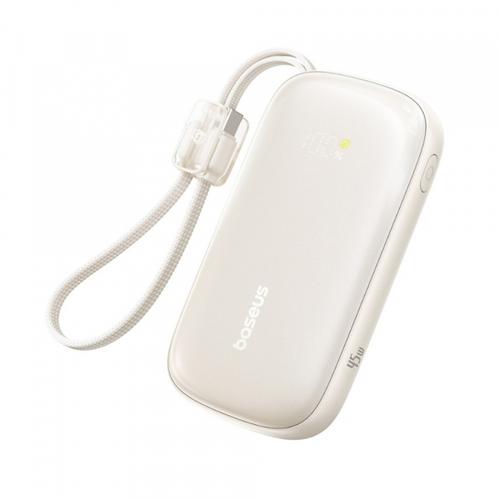 Baterie Externa Baseus EnerFill FC21 Qpow 3 Ultra, 10000mAh, 45W, QC + PD, 1 x USB-A - 1 x USB-C, E0027Q01 (Bej)