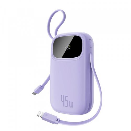 Baterie Externa Baseus EnerFill FC31 Qpow 3, 10000mAh, 45W, QC + PD, 1 x Lightning - 1 x USB-A - 2 x USB-C, E0028C02 (Mov)