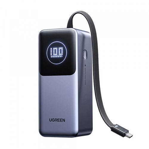 Baterie Externa UGREEN PB723, 20000mAh, 130W, QC + PD, 1 x USB-A - 2 x USB-C (Gri)
