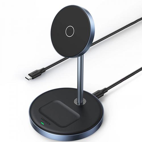 Incarcator Retea Wireless UGREEN CD317 2in1, 20W, 1.67A (Negru)