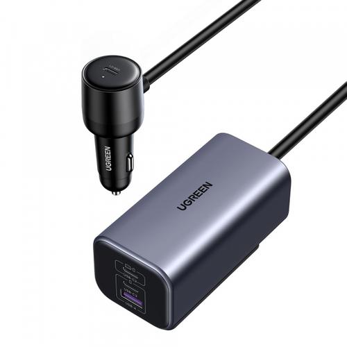Incarcator Auto UGREEN EC706, 150W, 5A, 1 x USB-A - 3 x USB-C (Negru)