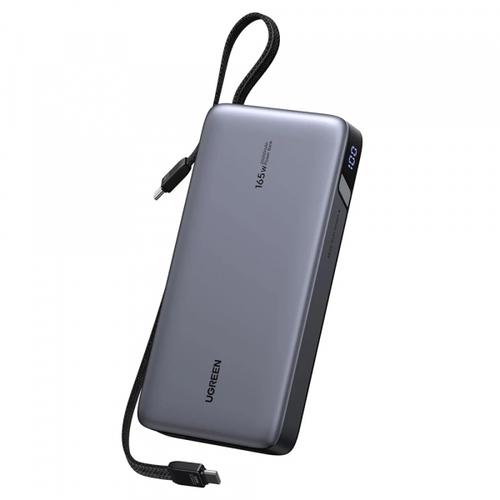Baterie Externa UGREEN PB552 (55995B), 25000mAh, 165W, QC + PD, 1 x USB-A - 3 x USB-C (Gri)