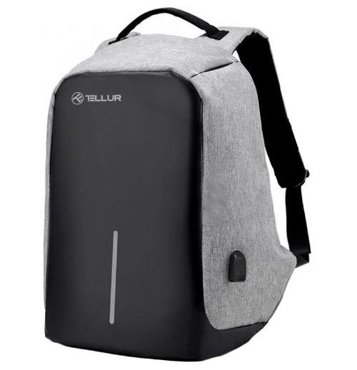 Rucsac Laptop antifurt Tellur TLL611261, port USB, 15.6inch (Gri)