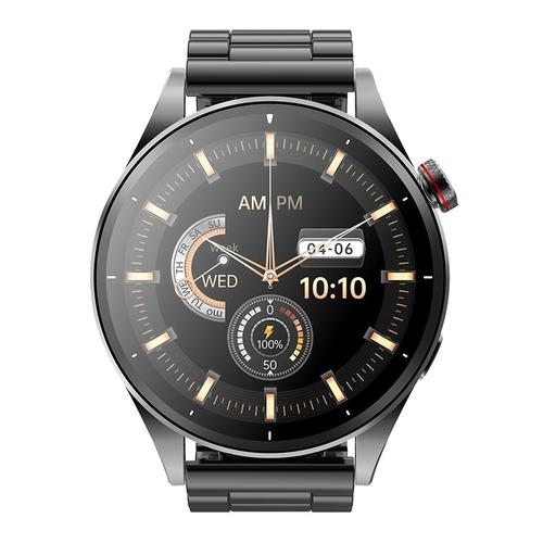 Ceas Smartwatch Maxcom FW66 Iron R, ecran 1.43” AMOLED, rezolutie 466×466, 300 mAh, Apeluri, Notificari, Incarcare Rapida, Rezistent apa si praf, Ideal Pentru Monitorizarea Sanatatii, peste 70 de Moduri Sport, 2 bratari incluse (Negru)