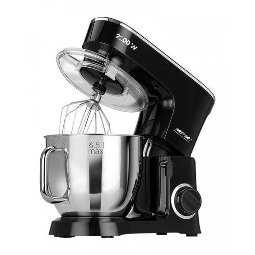 Mixer cu bol MPM MRK-19, 2200W, 6.5 l, 6 trepte de viteza si functie Pulse, capac antistropire, negru