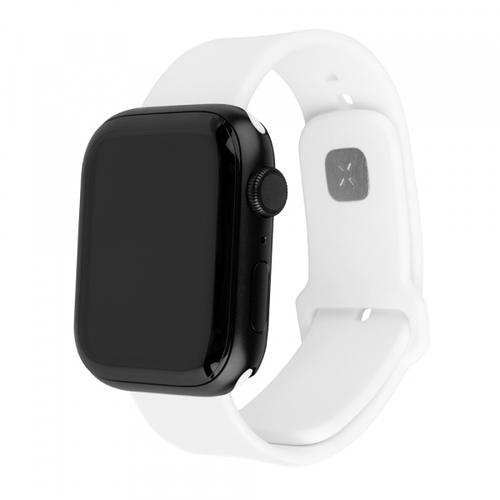 Curea Fixed Silicone Sporty pentru Apple Watch 49mm / 46mm / 45mm / 44mm / 42mm Series, Alb