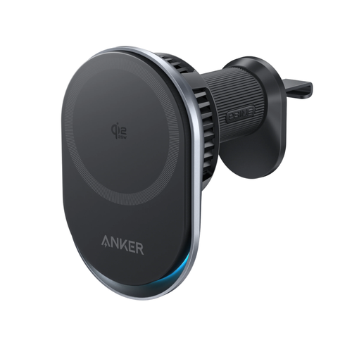 Incarcator Auto Wireless Anker Prime MagGo AirCool, Qi2 25W, TEC Cooling, pentru grila de aerisire pentru iPhone seria 12-17 (Negru)