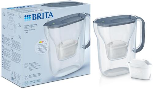 Cana filtranta Brita Style Essential BR1058042, 2.4 l, Filtru Maxtra Pro Pure (Gri)