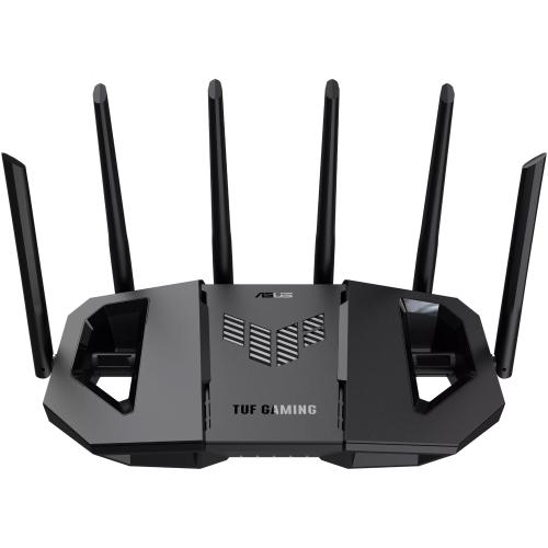 Router Gaming Wireless ASUS TUF Gaming BE9400, BE9400, Tri-Band, Quad-Core 1.5GHz CPU, 256MB/1GB Flash/RAM, 4K-QAM, MLO, 2.5G quad-port, AiProtection, Adaptive QoS, VPN Fusion, Instant Guard, IPTV, OFDMA, MU-MIMO, UTF-8 SSID, Port forwardin
