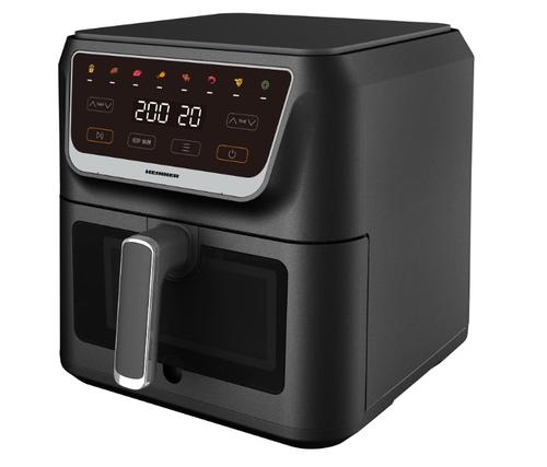 Friteuza cu aer cald Heinner CrispPro Chef HAF-H8BK1700, 1700W, capacitate: 8L, display digital, control touch, 8 programe, fereastra supraveghere (Negru)