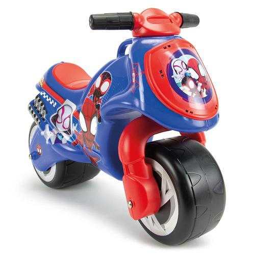 Motocicleta Ride-on Neox Spidey fara pedale pentru copii Injusa Marvel Studios Spiderman, 18 luni+, Rosu/Albastru