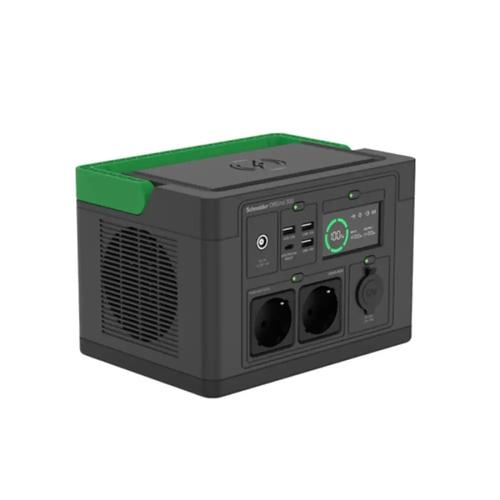 Statie electrica portabila Schneider PPS330-GR, 230 V, 332 Wh, Li-ion, LCD, 2 prize CEE 7/3 Schuko, Sinewave, 3 USB-A, 1 USB-C, Wireless (Negru)