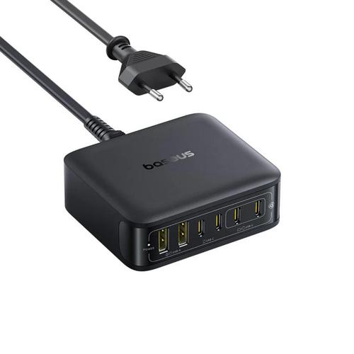 Incarcator retea Baseus EnerFill FH21, Quick Charge 120W, 4 x USB Type-C, 2 x USB (Negru)