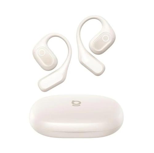 Casti alergare True Wireless Baseus Bowie Eli 2i Fit, Open-Ear, Bluetooth 6.0, Autonomie 11/36 ore, Microfon pe casca, IPX5 (Alb)