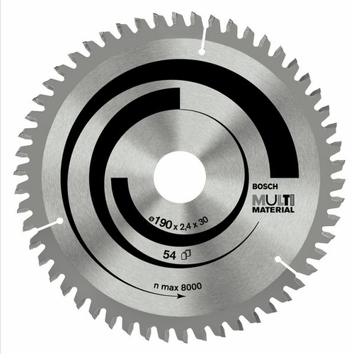 Disc Multi Material Bosch 2608640511 pentru ferastraie circulare, 210x30x2.4 mm 54T