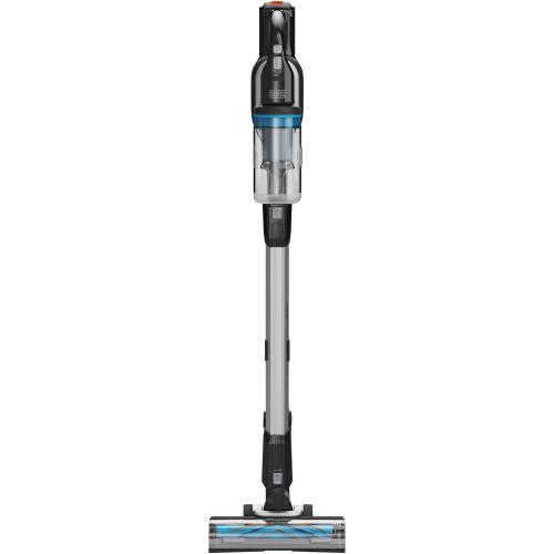Aspirator vertical pe acumulator 4 in 1 Black & Decker PowerSeries Extreme MAX BHFEB520D1, fara sac, acumulator Li-Ion 18V 2.0 Ah, Autonomie pana la 42 min, indicator status LED, 3 trepte de aspirare, iluminare LED perie, accesorii incluse 