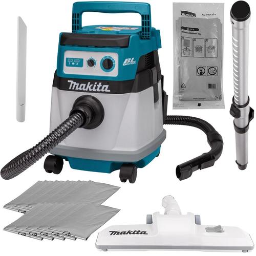 Aspirator umed/uscat fara fir Makita DVC155LZX2, 2x18V (36V), 15L/12L, tehnologie XPT