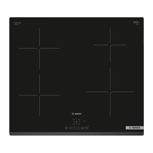 Plita electrica Bosch PUE63KBB6E, Inductie, 4 zone de gatit, 60 cm, control tactil (Negru)