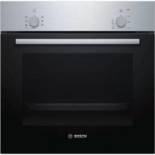 Cuptor incorporabil Bosch HBF010BR1S, Electric, 66 l, 5 programe automate, Control Mecanic, Clasa A (Argintiu)