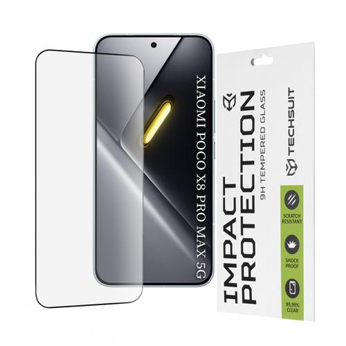 Folie de protectie Ecran Techsuit pentru Xiaomi Poco X8 Pro Max, Sticla Securizata, Full Glue, 111D, Neagra