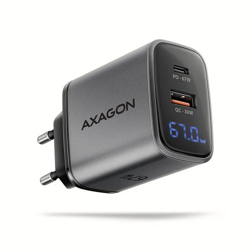 Incarcator telefon AXAGON ACU-PQ67D 67W, 2xUSB, Negru