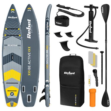 Set placa gonflabila SUP REBEL ACTIVE PADDLE RBA-4512, 381 x 81 x 15 cm