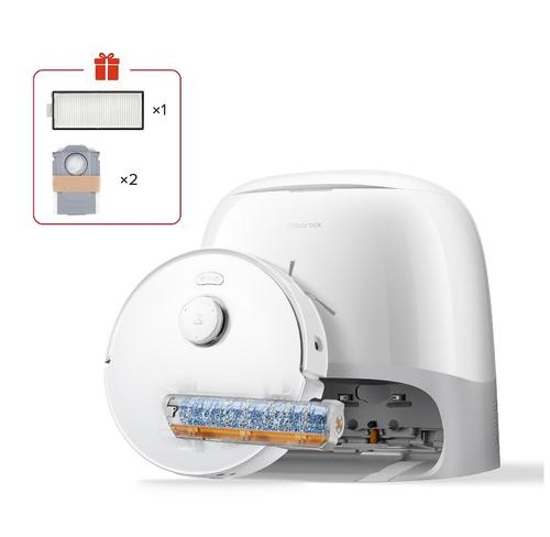 Aspirator robot Roborock Qrevo Curv 2 FlowX, 65 W, 20000Pa, Autonomie 240 minute, Recipient praf 0.32 l, Navigare PreciSense® LiDAR (Alb)