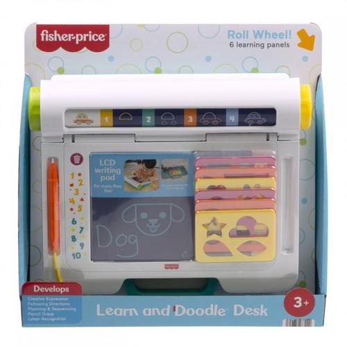 Birou educativ Fisher Price, 2 functii, Alb