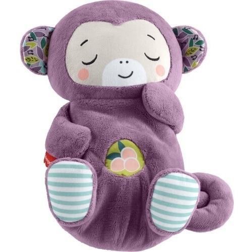 Jucarie interactiva bebelusi, Mattel, muzicala, cu miscare si respiratie, model maimutica, Mov