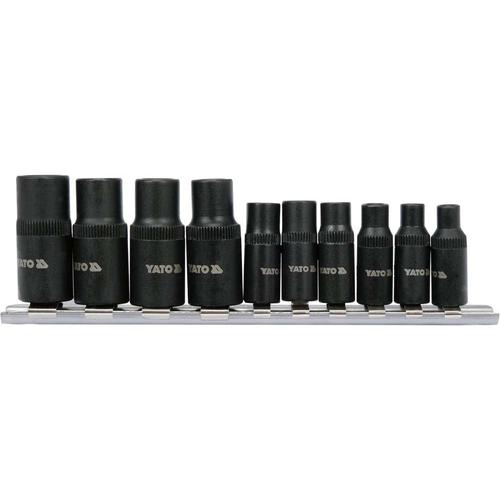 Set 10 adaptoare pentru robiere, Yato YT-29280, Negru