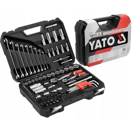 Set unelte YATO YT-38785, 1/4inch 3/8inch 92 elemente, din otel, cutie organizare