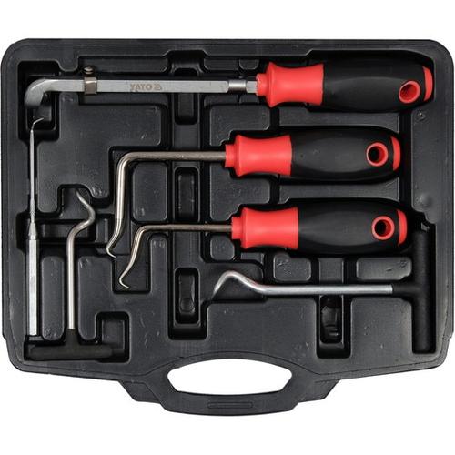Kit demontare inele O si sigilii, Yato YT-08432, 6 bucati, Negru/Rosu