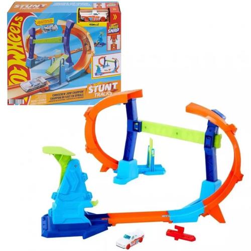 Set de joaca Hot Wheels Stunt Tracks - Corkscrew Jump Champion