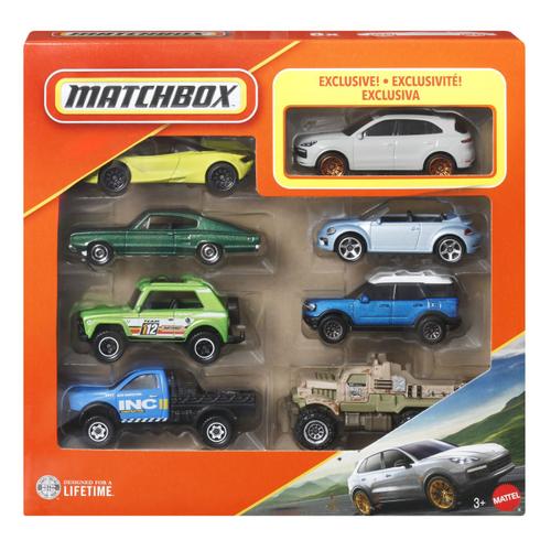 Set 8 masinute metalice Mattel Matchbox  Porsche Cayenne, 1:64
