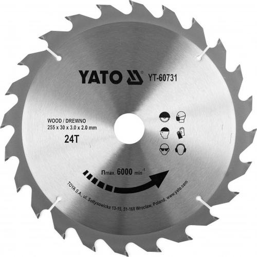 Disc circular pentru lemn Yato YT-60731, 255x24Tx30mm