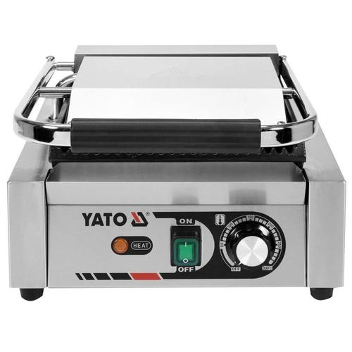 Gratar electric de contact canelat 1,8 kW Yato YG-04555, 32 cm (Inox)
