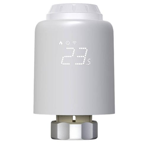 Cap Termostat Smart pentru calorifer Avatto TRV07 WiFi TUYA, Alb
