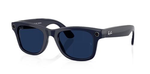 Ochelari Smart Ray-ban META Wayfarer Gen 2 RW4012 6628MF 50-22, Wi-Fi 6, Bluetooth, Aparat foto cu filmare, Asistent vocal, 32GB Flash, Lentile cu Tranzitie Transparent/Albastru (Albastru)