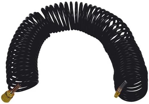 Furtun spiralat cu cuple rapide STANLEY 8221577STN, lungime 10 m, 6 x 8 mm, pentru compresor aer