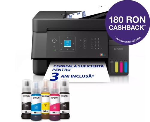 Multifunctional InkJet Color Epson EcoTank L5390, CISS, A4, Fax, 11 ppm, USB, Retea, Wi-Fi, ADF