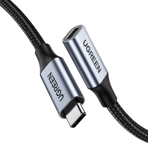 Cablu de date Ugreen 80810B, USB Type-C Mama la USB Type-C Tata, 0.5 m (Gri)