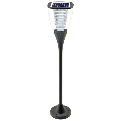 Lampa solara Powerneed ESL-25H LED, 1.6 W, Senzor lumina, 80 cm, IP65 (Negru)