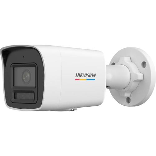 Camera supraveghere exterior IP cu iluminare duala Hikvision Hybrid Light ColorVu DS-2CD1047G2H-LIU, 4 MP, 4 mm, IR/lumina alba 30 m, microfon, PoE, suporta detectie om/vehicul