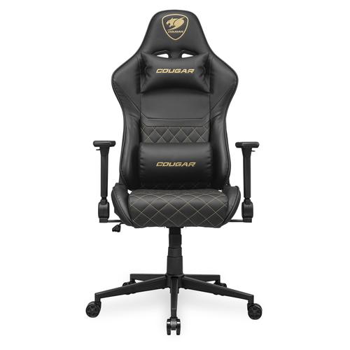 Scaun Gaming COUGAR Armor One V2 Gold, Max 120 kg, Cotiere pliabile 4D, Tesatura (Negru)