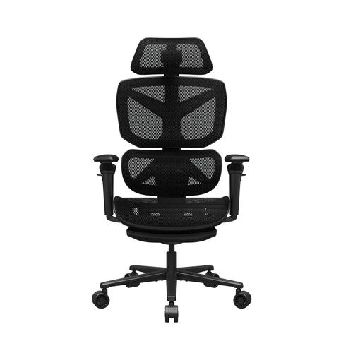 Scaun gaming COUGAR Terminator Air, Max 120 kg, Suport picioare, Ajustare tetiera 3D, Cotiere cu hiperrotatie 3D (Negru)