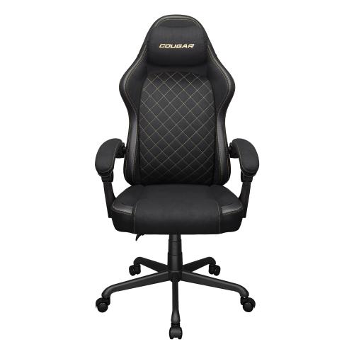 Scaun Gaming COUGAR Fusion EX Gold F, Max 120 kg, 117 cm (Negru/Auriu)