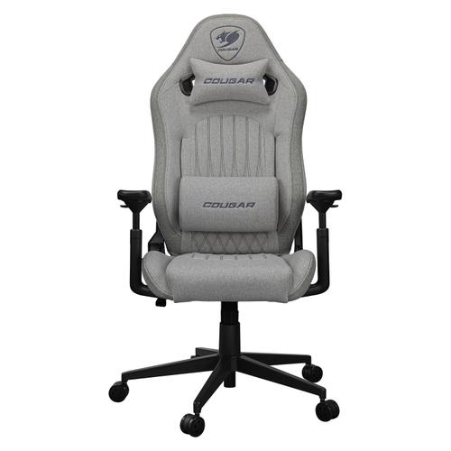 Scaun Gaming COUGAR Gaming Explore Royal Gray F, Cotiere cu hiperrotatie 3D, Perna lombara (Gri deschis)
